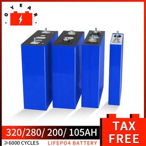 320Ah Lifepo4 Battery 280AH 200AH 105AH Rechargeable Lithium iron phosphate Cell DIY 12V 24V 48V Solar Batteri For EV Golf Cart