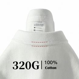 320 gsm hoge kwaliteit oversized zwaargewicht T-shirt voor mannen korte mouw Tee Cott effen kleur trend vrije tijd streetwear groot g5qQ#
