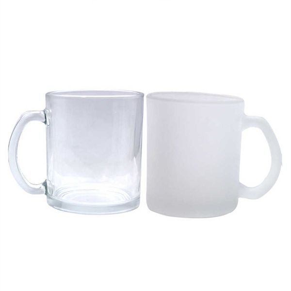 320 ml / 11 oz Sublimación Cerveza Vidrio Stein Agua Bebida Taza Taza de café Taza de jugo C Mango Vaso de alcohol para diseños de bricolaje Lavavajillas y