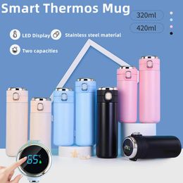 320 ml 420ml acero inoxidable Thermos Smart Bottle LED Temperatura Pantalla Taza térmica Tumbler aislada Taza termica Garrafa Copo 240415