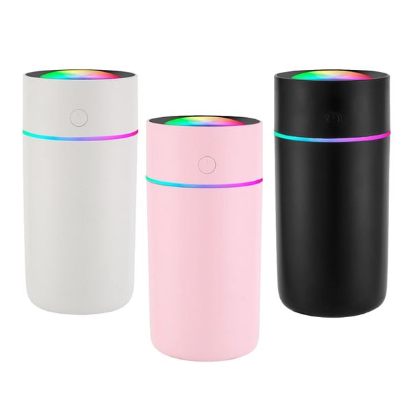 Humidificateur d'air silencieux et créatif, diffuseur d'air à lumière colorée, brumisateur Portable, chargeur USB, minuterie automatique, 320ml