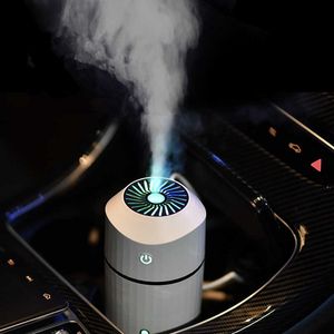 320 ml ultrasone auto luchtbevochtiger Creatieve Lecai Cup USB-aroma diffuser lucht zuiveren hydratatie met 7 kleur nachtlampje 210724