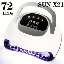 320W lampe à ongles à LED UV à haute puissance pour Manucure 72leds Gel Séchage Machine avec grand LCD Touch Professional 240415