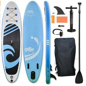 Tabla de surf inflable de 320x82x15cm, tabla de sup, stand up ISUP para surf acuático, pesca, yoga con accesorios 252D