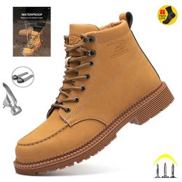 325 Dernières bottes de sécurité de conception hivernale en peluche hommes étanche à orteil en acier indestructible chaussures anti-racuage à l'épreuve des chaussures mâles 231018 279