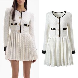 326 2024 Milan piste robe printemps été à manches longues marque même Style robe pour femmes mode haute qualité YL