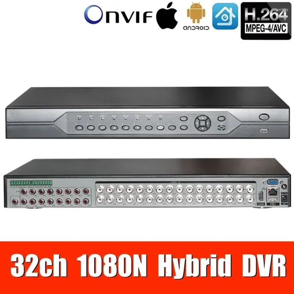 32CH 1080N DVR 6 EN 1 COAXIALES CVI TVI AHD SISTEMAS DE VIDEVIGIGILANCIA HYBRID NVR PARA 8CH IP SOPORTE WIFI USB XMEYE
