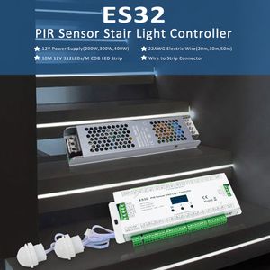 32CH ES32 PIR Sensor Trap Licht Controller Menselijk Lichaam Infrarood Inductieve Schakelaar Stap Lamp Controle voor Enkele Kleur RGB Strip