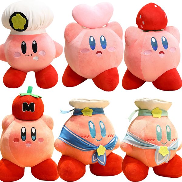 32 cm mignon dessin animé étoile Kirby peluche poupée jouet anime doux en peluche ToysKawaii rose chef marin kirbyPillow fille cadeau d'anniversaire vente directe d'usine