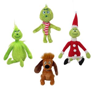 32 cm Grinch Navidad monstruo verde juguete de peluche niños Navidad muñecos de peluche LT0115