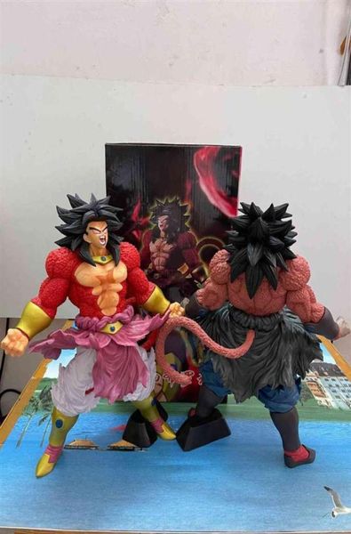 32 cm Japane Anime Figure Broly Dark Couleur primaire Soyez en colère Broly PVC Action mobile Figur Figur Statue Collection Toy273J9050180