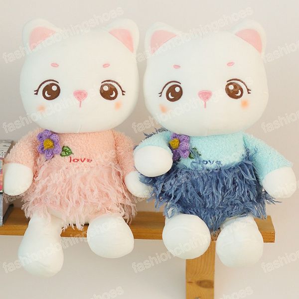 32 cm Kawaii Couples chat jouets en peluche peluche mignon chat poupée belle Animal oreiller doux poupées pour enfants filles cadeau