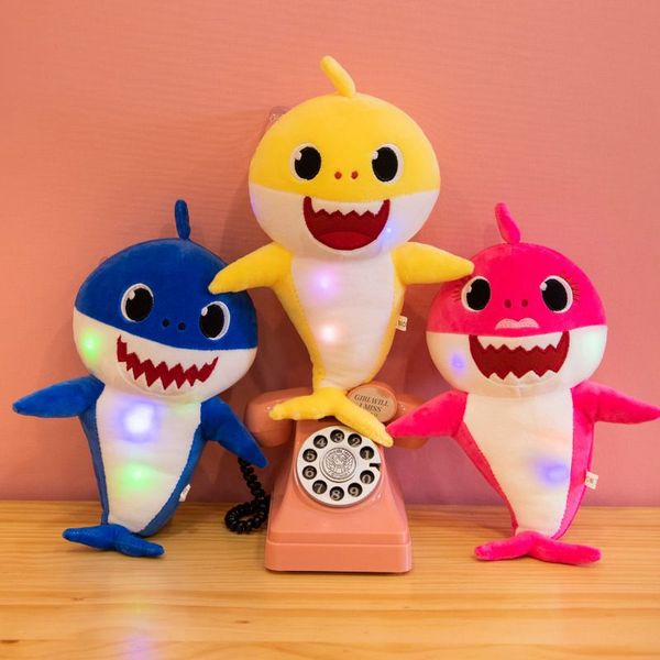 32cm requin doux interactif jeu en peluche poupée de peau chaude pour enfants jouets d'animaux marins parent-enfant bébé jouet en peluche Hjnrh