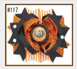 32Color Halloween Decoration Grosgrain Ribbon Hair Acages pour bébés Girls Pumpkin Pinwheel Spider Hairclips Headwear Hair Accessories 2149095