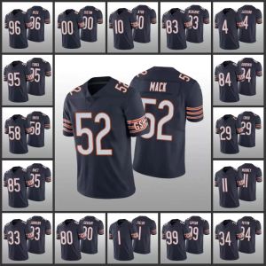 32E Jersey Chicago''bears''heren #52 Khalil K 58 Roquan Smith 1 Justin Fields 34 Walter Payton''''dames Jeugd Aangepaste Marine Kleur Rush Lim