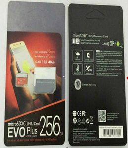 32GB64GB128GB256GB haute qualité EVO PLUS UHSI Trans flash TF carte classe 10 U3 carte mémoire avec adaptateur vitesses plus rapides 8845909