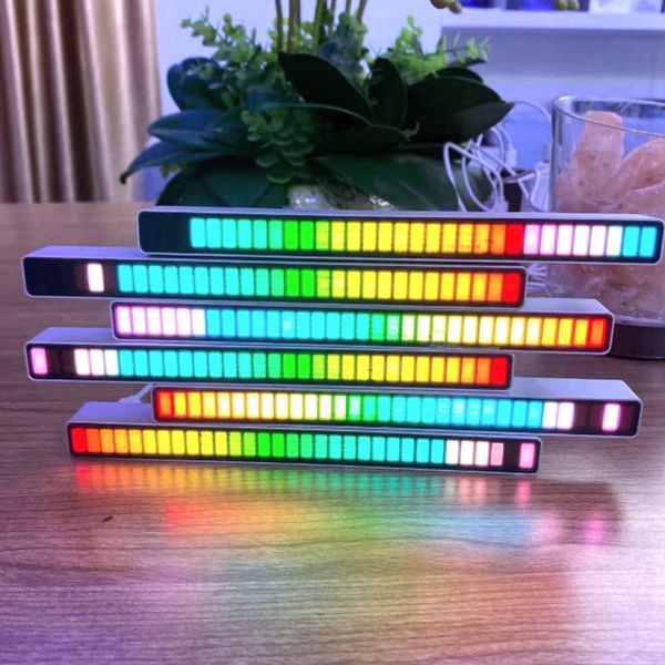 32LED 40LED Strip Pickup Rhythm Lights RGB Tube coloré Activé par le son USB Music Atmosphere Light Bar Ambient Night Lamp APP Control