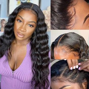 32Loose Wave 13x4 Hd Transparent Lace Front Wig Natural Hairline 250% 13x6 Lace Frontal Human Hair Wigs Pre-plumed