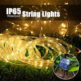 32m / 22m / 12m / 7m Strip de corde Light LED solaire LED IP65 TUBE IMPLIPAGE FAIRES LUMIÈRES LUMIÈRES EXTÉRIEL