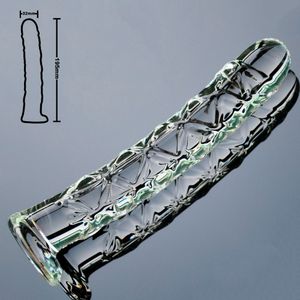 32 mm Big Pyrex Glass Dildo artificial dick pene genital masculino anal butt plug adulto mujer masturbación juguete sexual para mujeres hombres gay Y18110504