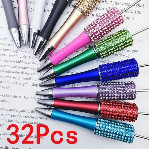 32 piezas Pen con cuentas Diy Pegatina hecha a mano Conjunto de bolígrafos Diamond Pens Regalo