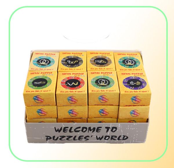 32pcs Montessori de alambre de metal Montessori Clásico Puzzle Cerebro Magic Rings Juego Toys para niños adultos Regalos S6760423