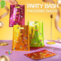 32 Uds. Bolsas de regalo impresas, bolsa de plástico para dulces, bolsas de botín para fiestas infantiles, suministros de decoración para recuerdos de fiesta de cumpleaños para niños y niñas