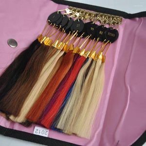 Anneau de couleur de cheveux humains Remy, 32 pièces, pour tableau d'extension, emballage parfait