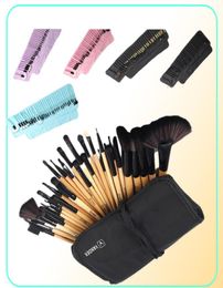 32pcs Ensemble de maquillage professionnel Brosse de fond de teint ombres pour le visage des yeux ombres à lèvres à lèvres Powder Brushes Kit cosmétique Kit outils Bag4807753