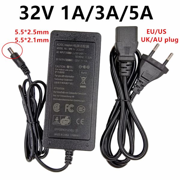 32V 1A 3A 4A 5A Universal 110V 220V AC à DC Adaptateur Power Adaptateur 32 Volt Adaptateur 32V5A Adaptador 32V1A 5.5x2,5 mm Commutation