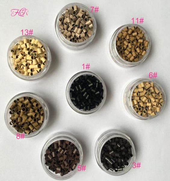 32x28x38mm micro cuivre tube mini verrouille 10000pieces Micro ring perles de cheveux I Tip Hair Extension6187967