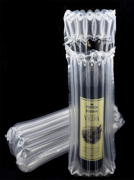 32x9cm 7 columna Botella de vino Protector Inflable Aire Columna Embalaje Bolsa de burbujas para equipaje Avión de transporte Seguridad de transporte S8504295