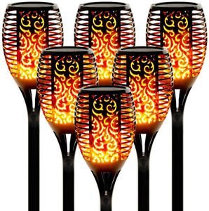 33/96 LED flamme solaire lumières extérieure IP65 étanche jardin lumière vacillante Torches cour décoration pelouse lampe