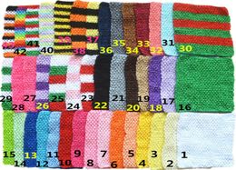 33 couleur 9 pouces bébé fille enveloppe de poitrine élastique infantile Waffle Crochet Bandband Baby Kids Rayon Tutu Tube Tops Girl Hairband 23 CMX20CM6946210