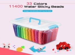 33 kleuren 11400 pcs Water Sticky Beads Toy Magic Handmade Diy Bead Paper Accessoires Puzzel speelgoed voor kinderen Kinderen Geschenk C190213014766859
