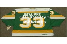 33 Don Beaupre Minnesota North Stars 1985 CCM Vintage K Hockey Jersey ou Custom tout nom ou numéro Retro Jersey1164439