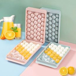 33 Ice Boll Hockey PP Mold Frozen Frozen whisky Ball Popsicle Ice Cube Tray Box Lollipop Making Gifts Kitchen gereedschap Accessoires