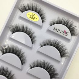 33 Style 10/50/100 Boîtes 5 Paires Naturel 3D Vison Faux Cils Maquillage Faux Cils Faux Cils Maquillage Outils de Beauté En Gros 240201