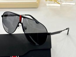 3347 Nouvelles lunettes de soleil populaires avancées pour hommes verres ovales avec cadre en métal et jambes simples verres de style décontracté 100 UV400 Protection3508404