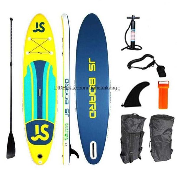 335 * 81 * 15cm Surf gonflable Planche de surf en pvc souple stand Up Paddleboard SUP Paddle Board Kit Surf Fins Wakeboard pêche Kayak Sports nautiques exercice de yoga Planches de ski