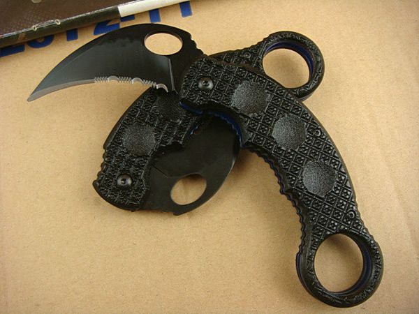 337 karambit griffe 440C manche en acier couteau droit Camping survie couteau pliant cadeau de noël outils de plein air A1pa