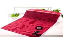 3374 cm Coton décoratif Terry Tail TowelSelegant Broidered Salle de salle de bain serviette à main serviette à main foncéde) serviette de couleur foncée8753524
