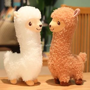 33cm Alpaca Plushie Soft Llama Gigante Appa Animal de peluche Juguetes de peluche Dibujos animados Marrón y blanco Ovejas japonesas Kawaii Decoración para el hogar Niña Niños Regalos de cumpleaños