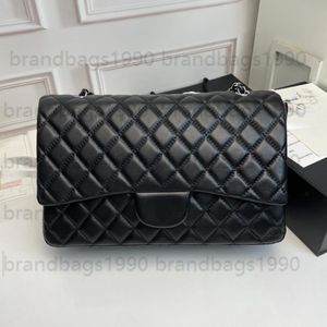 33 CM Bolso clásico con solapa Bolsas dobles para CD 1119 Tamaño maxi Diseño de marca de lujo Bolso Bolso de hombro con cadena Mujer Bolsos de cuero genuino retro En estilo Moda