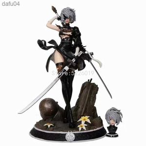 33CM NieR Automata Anime Figure YoRHa No.2 Type B Action Figure Automata HUNTER 2b Two Head 2b YoRHa Figurine Model Doll Gift