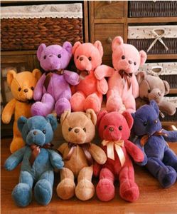 33 cm Soft Teddy Bears Toys Poux Animaux en peluche Poupées avec Bowtie Kids Toys for Children Cadeaux d'anniversaire Party décor3789574