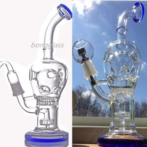 Tall Gravity Glass Bong Hookahs Recycler Dab Rigs Shisha Vidrio grueso Bongs de agua Pipa de humo con tazón de 14 mm