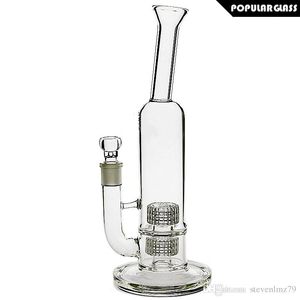 Narguilés en verre stéréo de 33 cm de haut Tubes sans tige de 60 mm avec joint de tuyau d'eau de percolation de matrice 18,8 mm