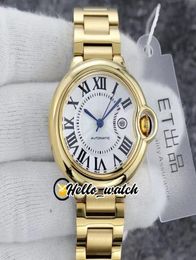 33 mm V2 W2BB0002 W2BB0023 Fashion Lady Watches Japan NH05 NH06 WOMEN RELOD TEXTURA BLANCA Dial de 18 km Pulsera de acero de oro Sapphire WR8883852