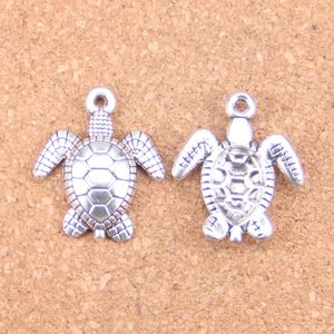33 pièces Antique argent Bronze plaqué tortue tortue de mer pendentif à breloques collier à faire soi-même Bracelet résultats de Bracelet 26 23mm260l